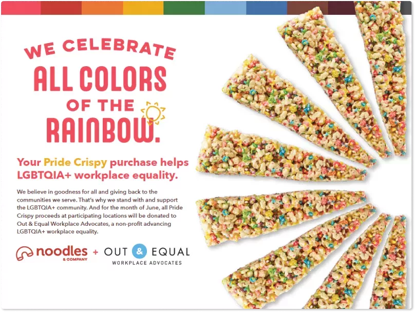 We Celebrate All Colors of the Rainbow. Your Pride Crispy purchase helps LGBQTIA+ workplace equality.