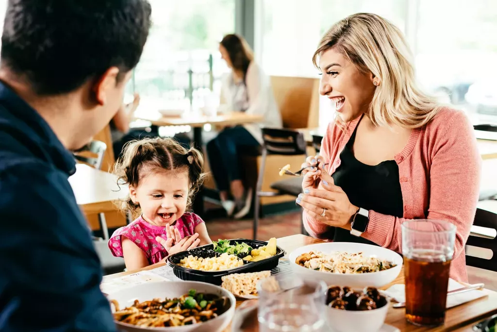 Family Enjoying Noodles & Company