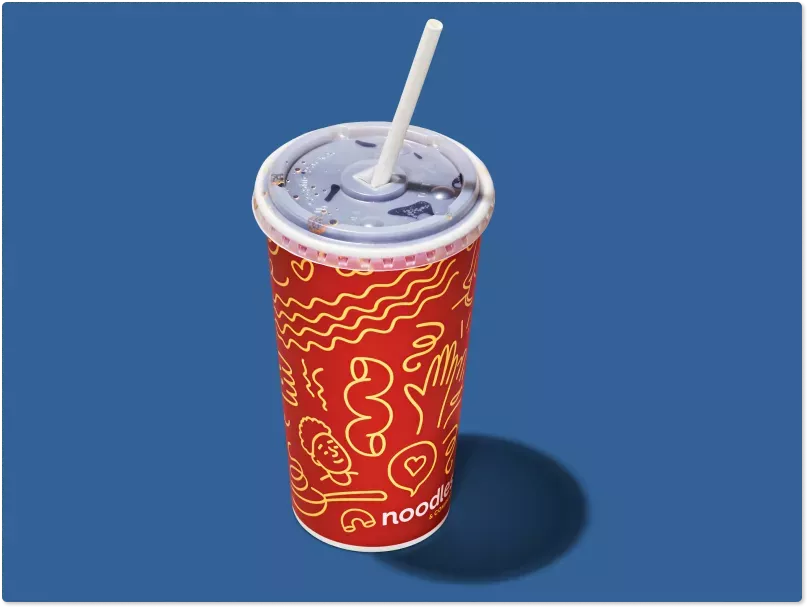 Noodles & Company Drink with Compostable Straw