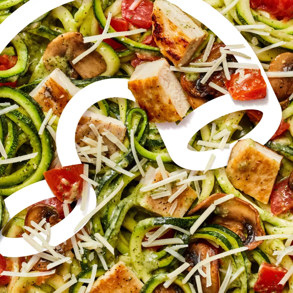 Close Up of Noodle and Company's Zucchini Pesto