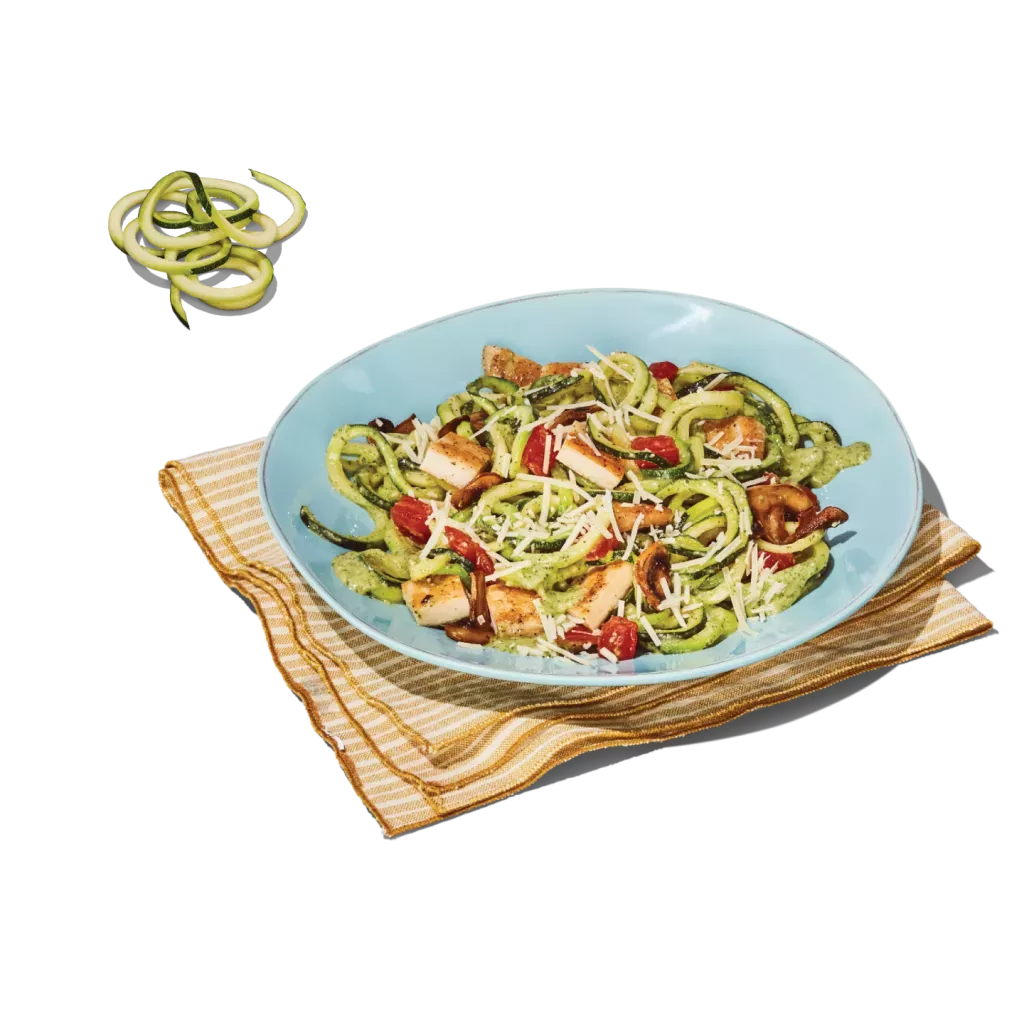 Zucchini Pesto with Grilled Chicken