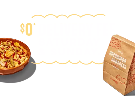 $0 Delivery Fee Saturday and Sunday