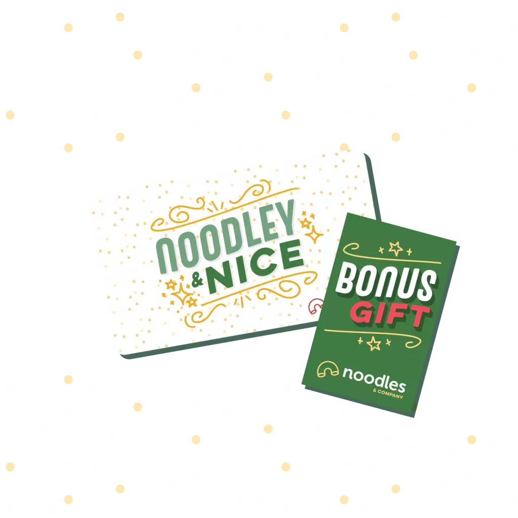 Noodles &amp; Nice. Image of Noodles &amp; Company Gift Card and Bonus Gift