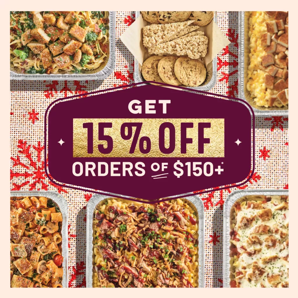 Noodles Catering. Get 15% off orders of $150+. Offer valid 11/18 - 12/31. Use Code: FESTIVENOODLES. All of the flavor. None of the frenzy. Schedule your holiday Noodles Catering order today-we've got everything you need to make the season bright.