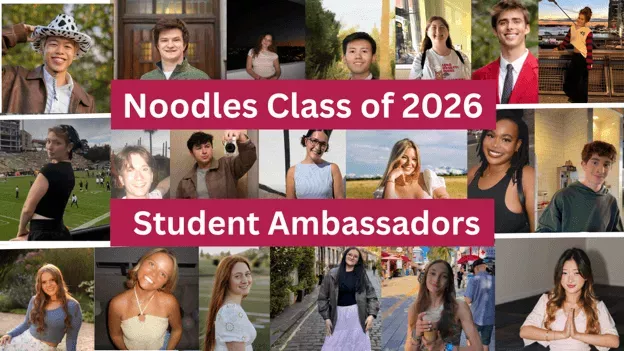 Noodles Class of 2026 Student Ambassadors and images of 20 students
