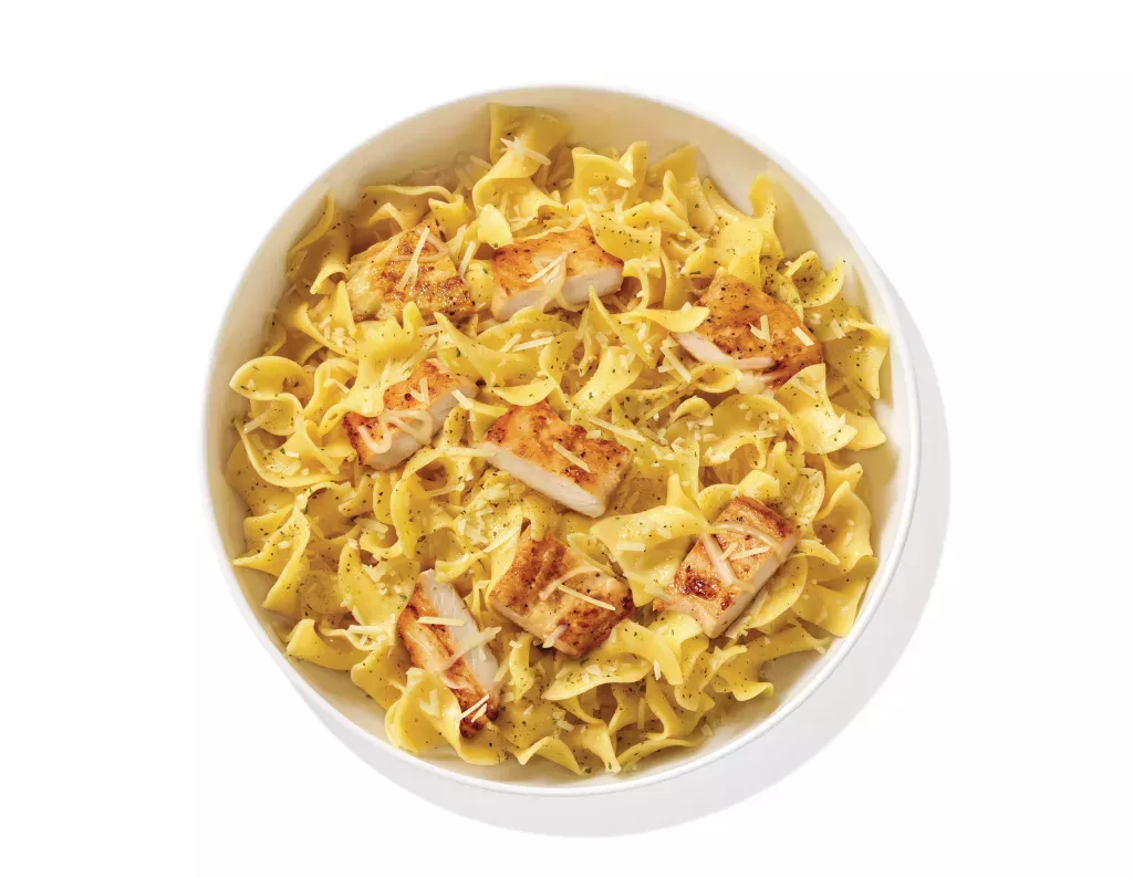 Buttery Parmesan Noodles with Grilled Chicken