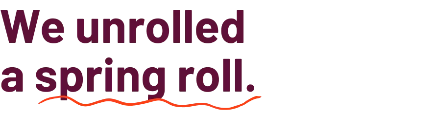 We unrolled a spring roll.