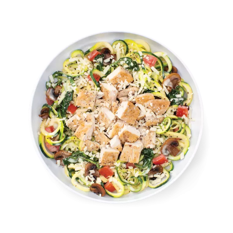 Zucchini Alfredo MontAmore® with Grilled Chicken