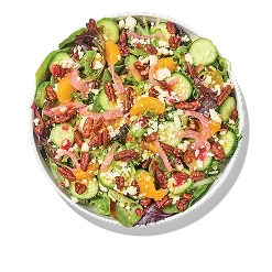 Bowl of raspberry poppy seed salad