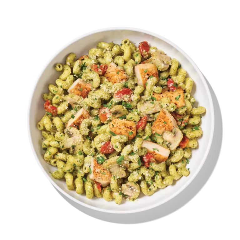 Pesto Cavatappi with Grilled Chicken